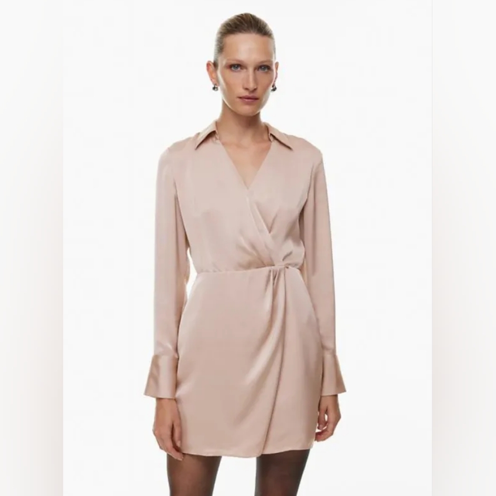 Babaton Wrap Larchmont Blush Pink Dress